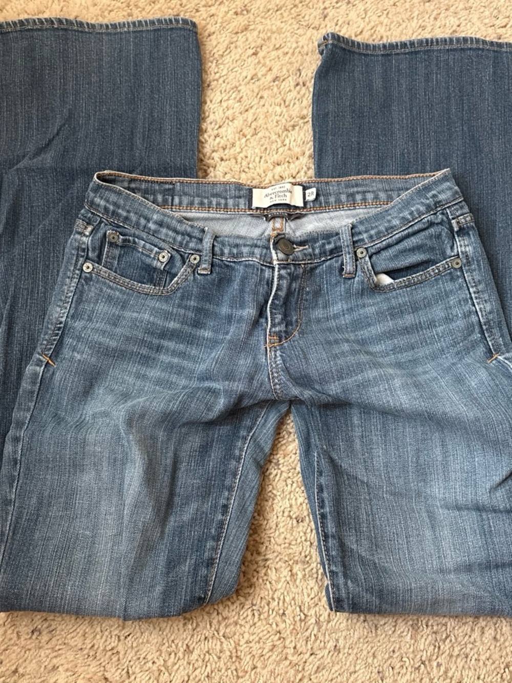 Abercrombie & Fitch Medium Wash Women's low rise Bootcut Jeans